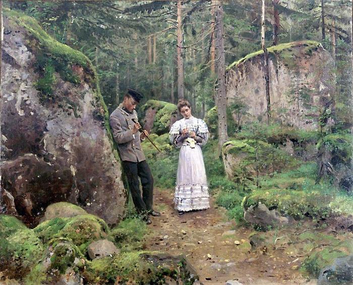 Lovers by Vladimir Makovsky, 1898
